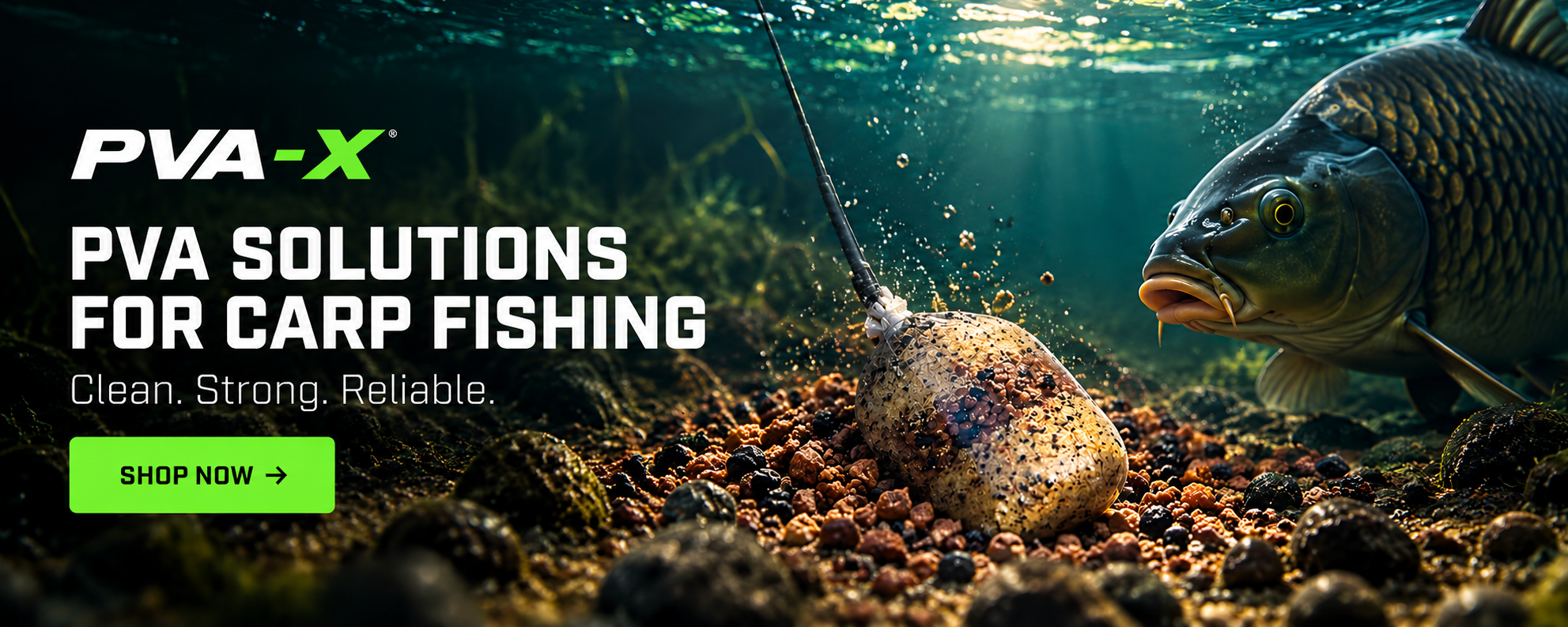 PVA-X — PVA solutions for carp fishing. Clean. Strong. Reliable. Shop now.